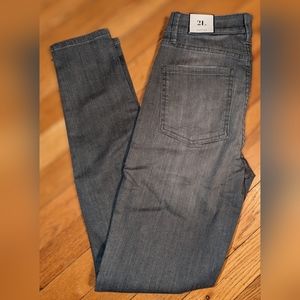 White House Black Market High-rise Skinny Ankle Light Grey Jeans Size 2L